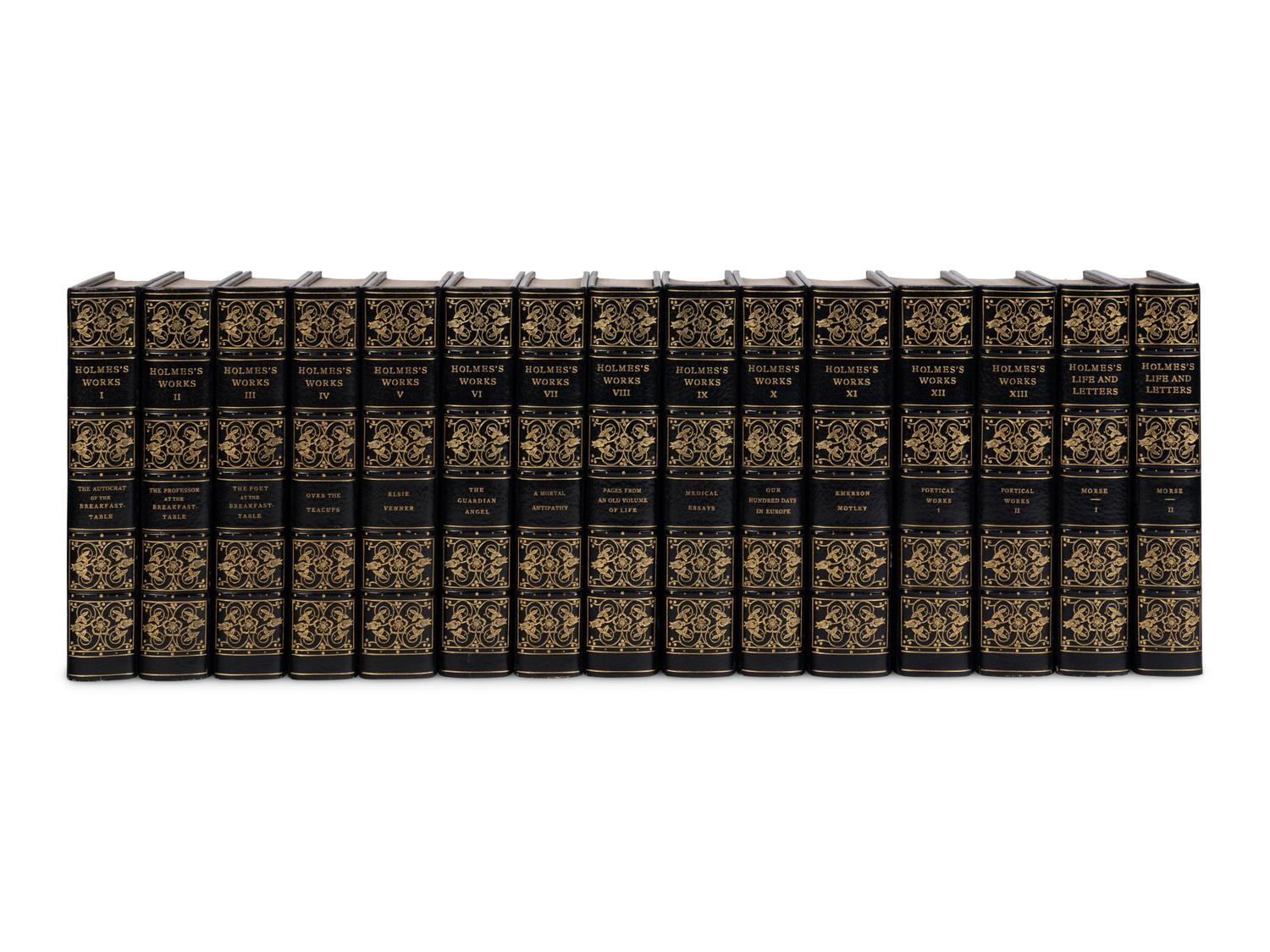 [BINDINGS]. HOLMES, Oliver Wendell (1809-1894). Works . Boston and New York: Houghton Mifflin and Company, 1892.