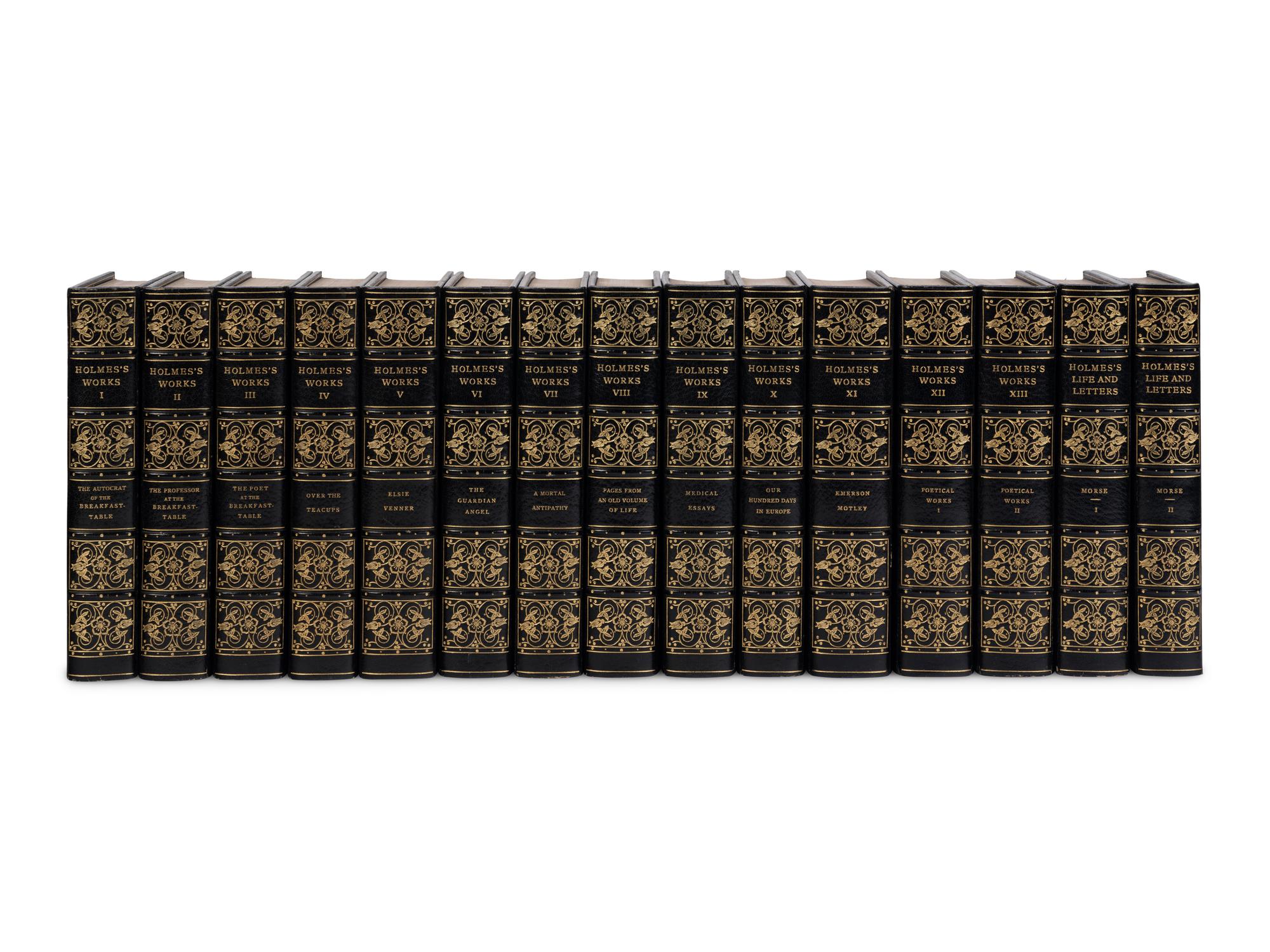 [BINDINGS]. HOLMES, Oliver Wendell (1809-1894). Works . Boston and New York: Houghton Mifflin and Company, 1892.