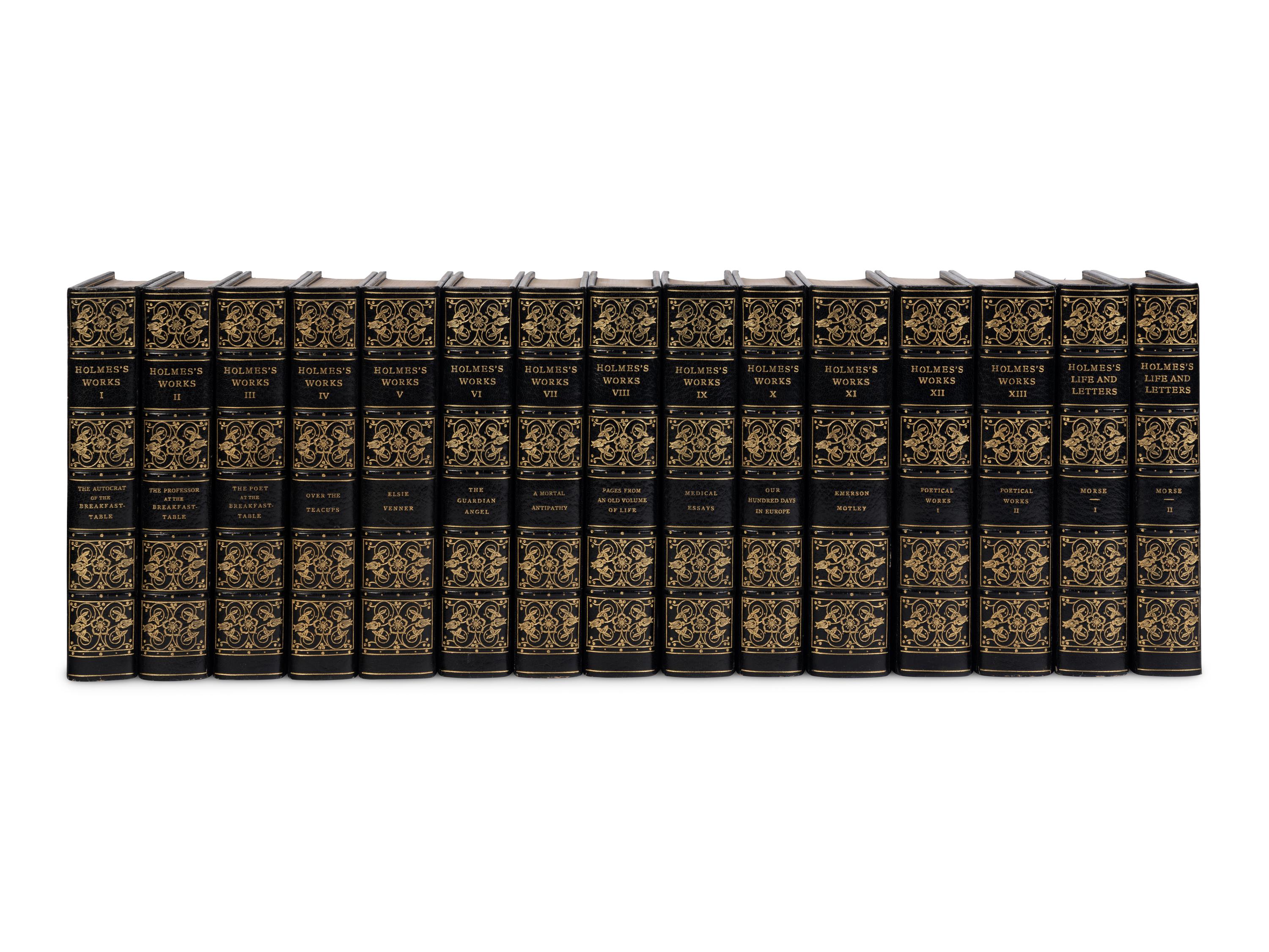 [BINDINGS]. HOLMES, Oliver Wendell (1809-1894). Works . Boston and New York: Houghton Mifflin and Company, 1892.