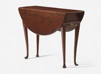 A diminutive Queen Anne cherry drop-leaf table, New England, mid-18th century
