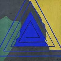 Blaues Dreieck, Blauer Quadrat and Blauer Kreis (three works), 1989