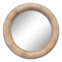 Large Shagreen Beveled Circular Mirror by Karl Springer — Mid-20th Century