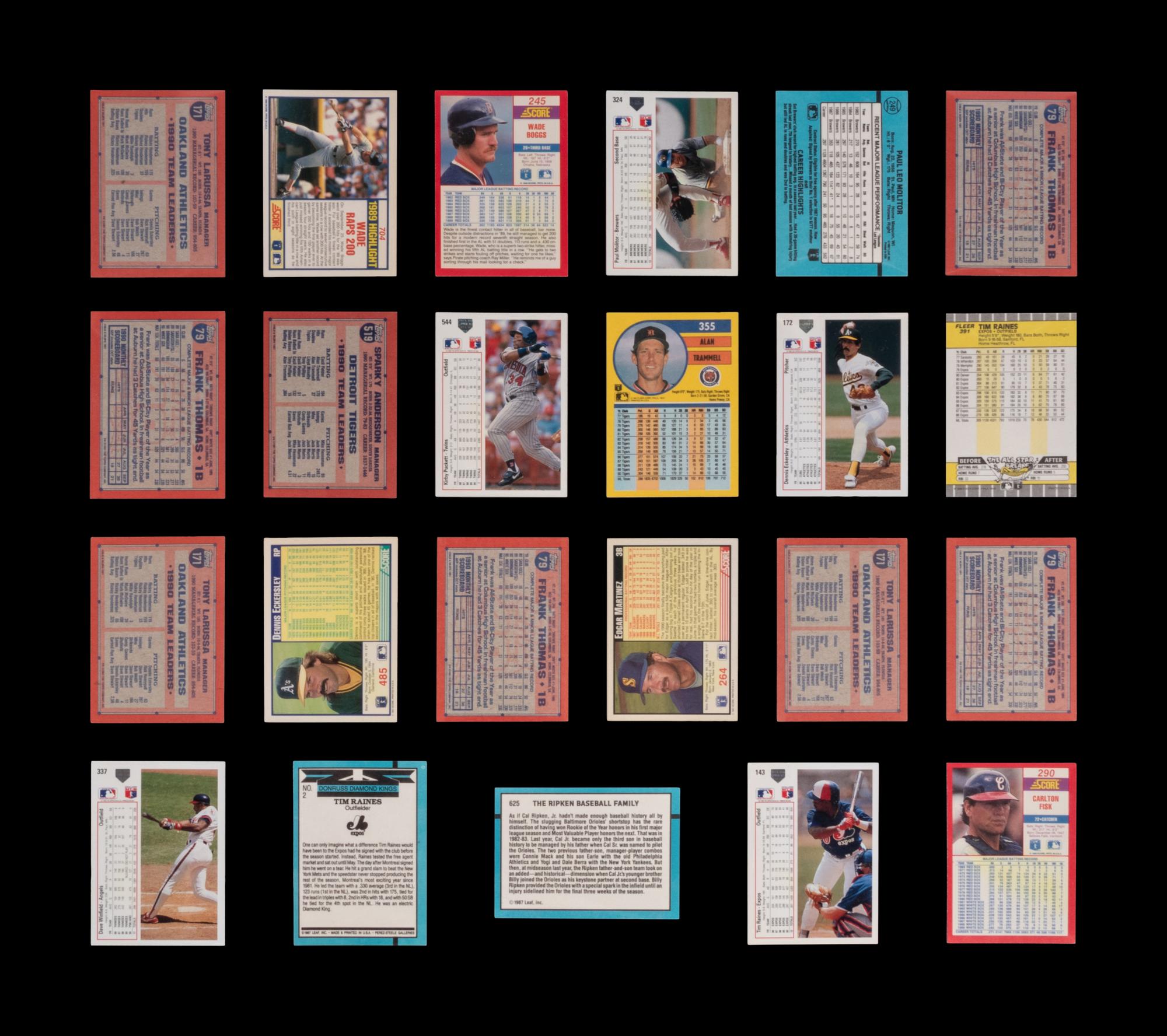 A Group of 23 Hall of Fame Signed Autograph Baseball Cards Including Cal Ripken and Kirby Puckett,