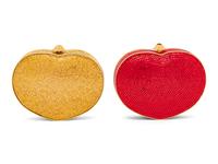 Judith Leiber, Two Heart-Shaped Miniaudières