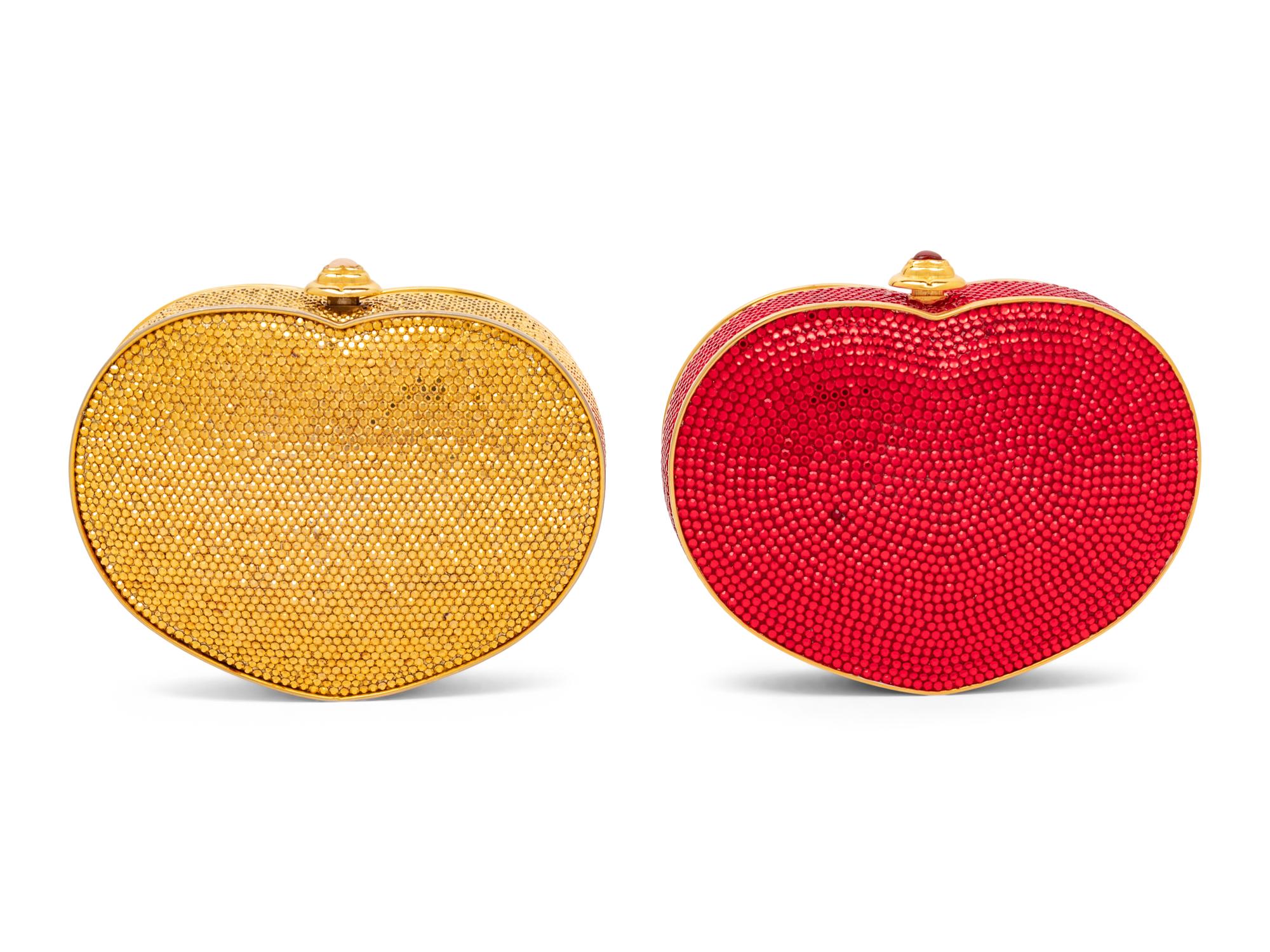 Judith Leiber, Two Heart-Shaped Miniaudières