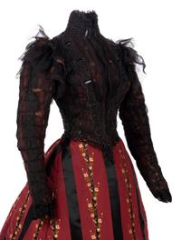 Two-Piece Striped Silk Evening Dress, 1890s