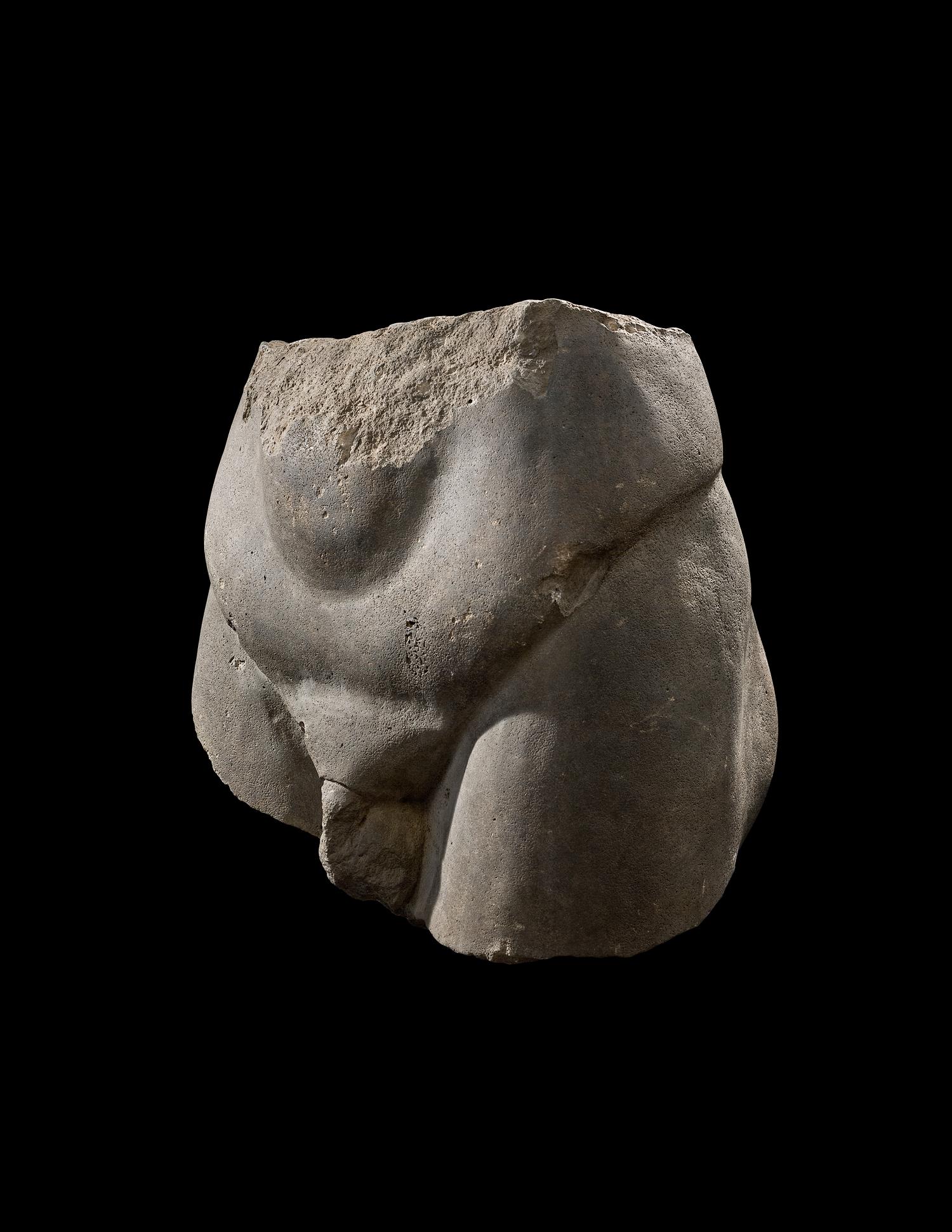 A Roman Basalt Lower Male Torso