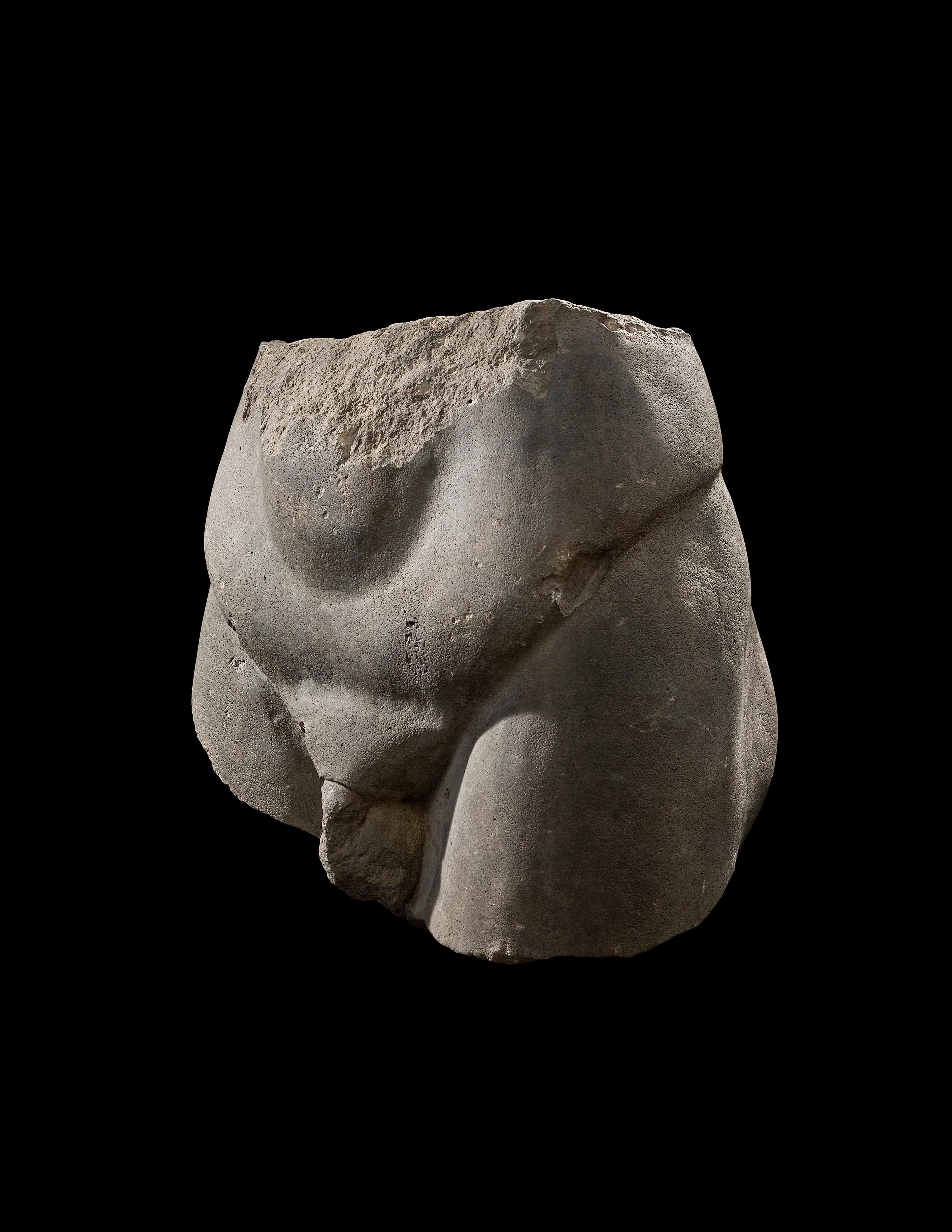 A Roman Basalt Lower Male Torso
