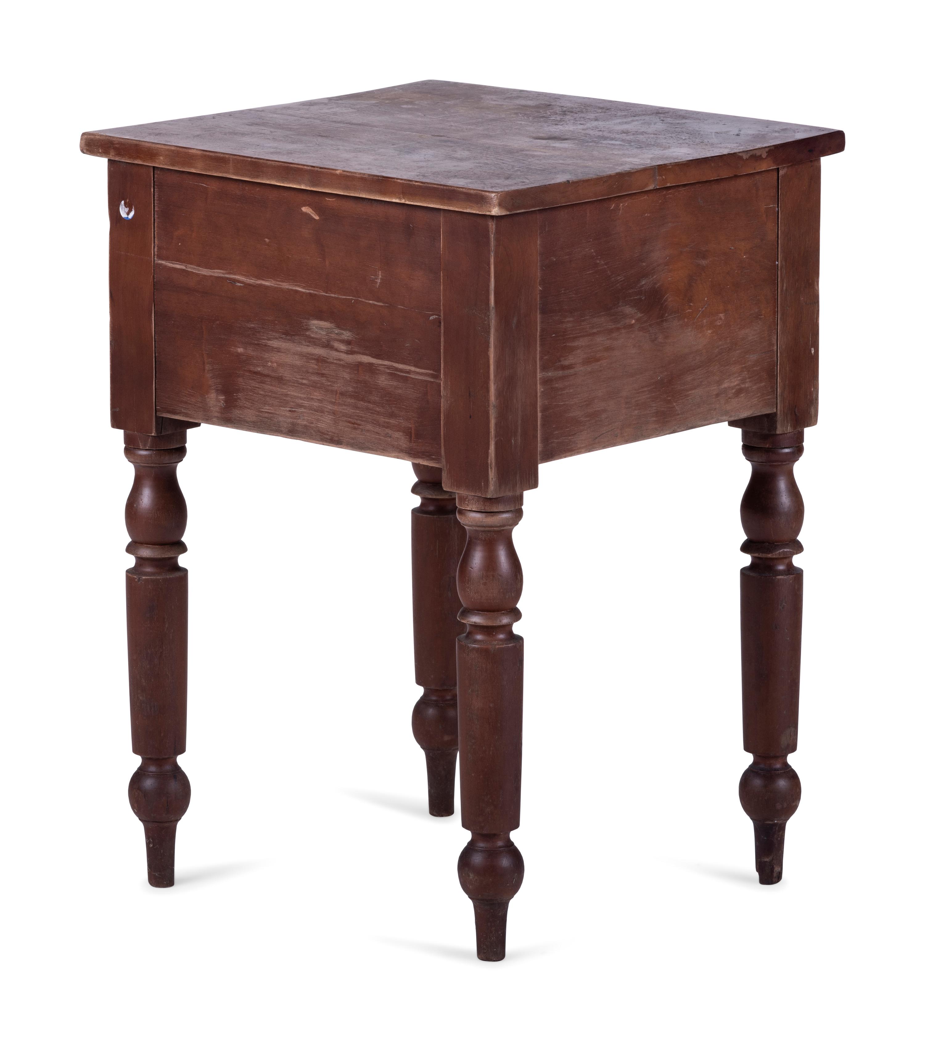 A Late Federal Cherrywood Two-Drawer Stand