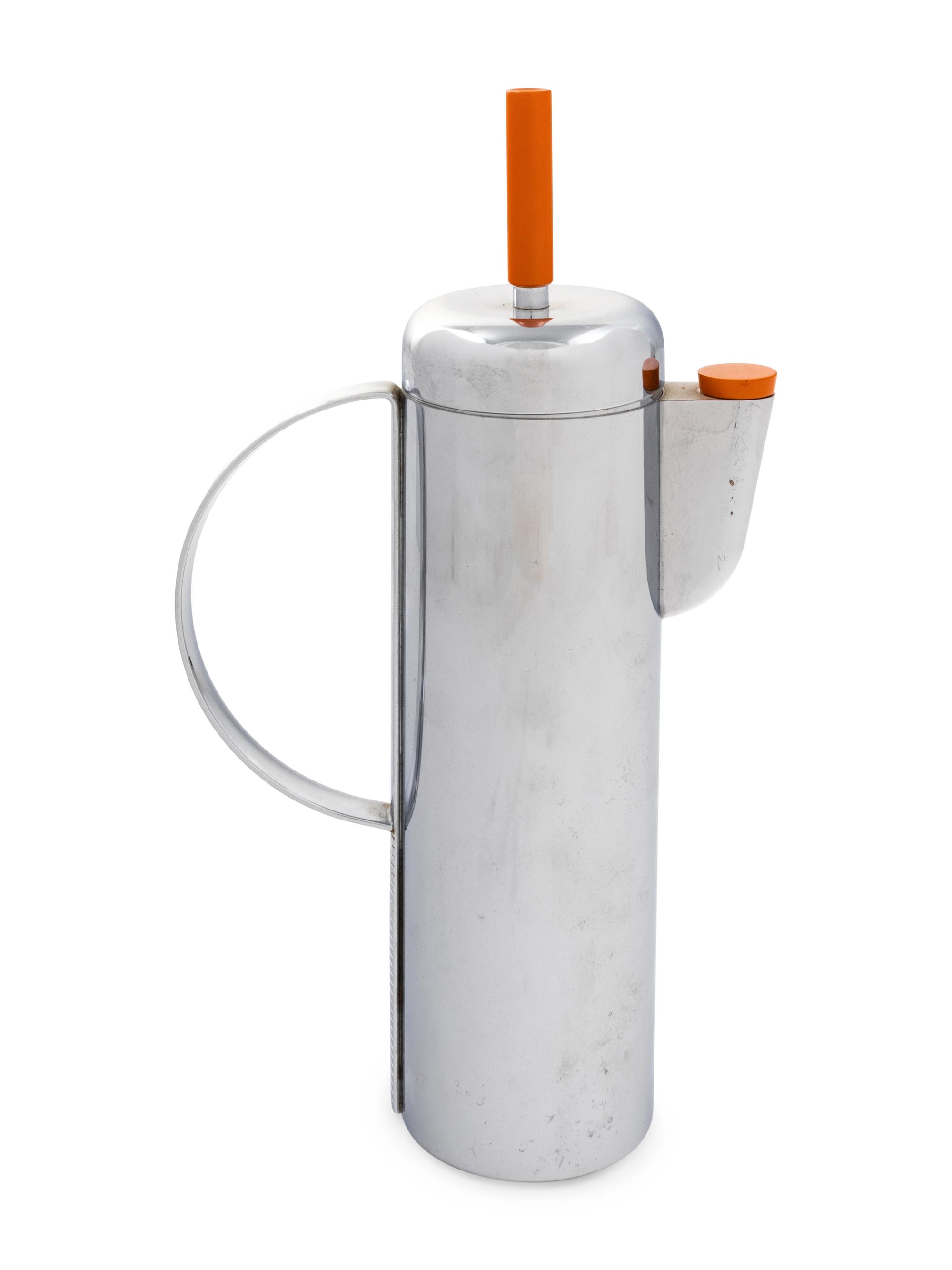 A Revere Empire Chromed Metal and Bakelite Cocktail Shaker