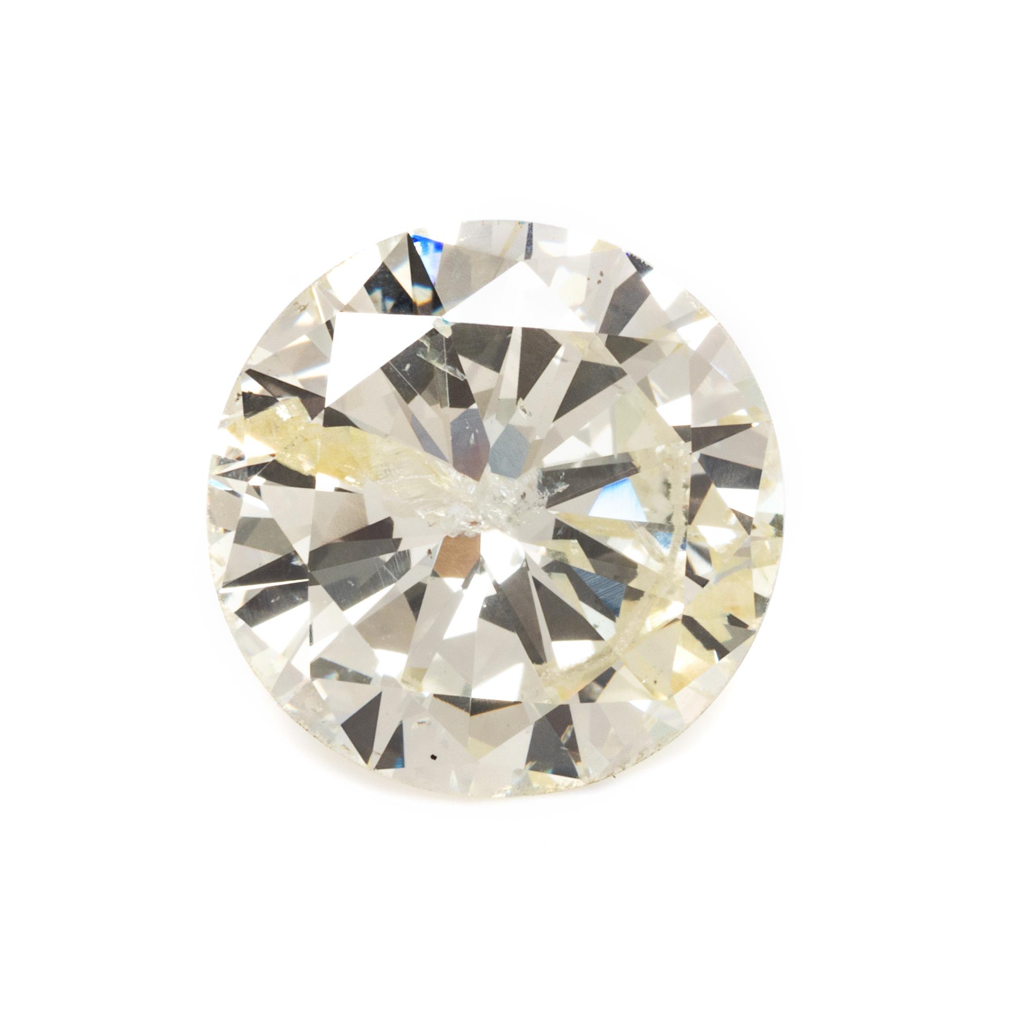 A 3.77 Carat Round Brilliant Cut Diamond,