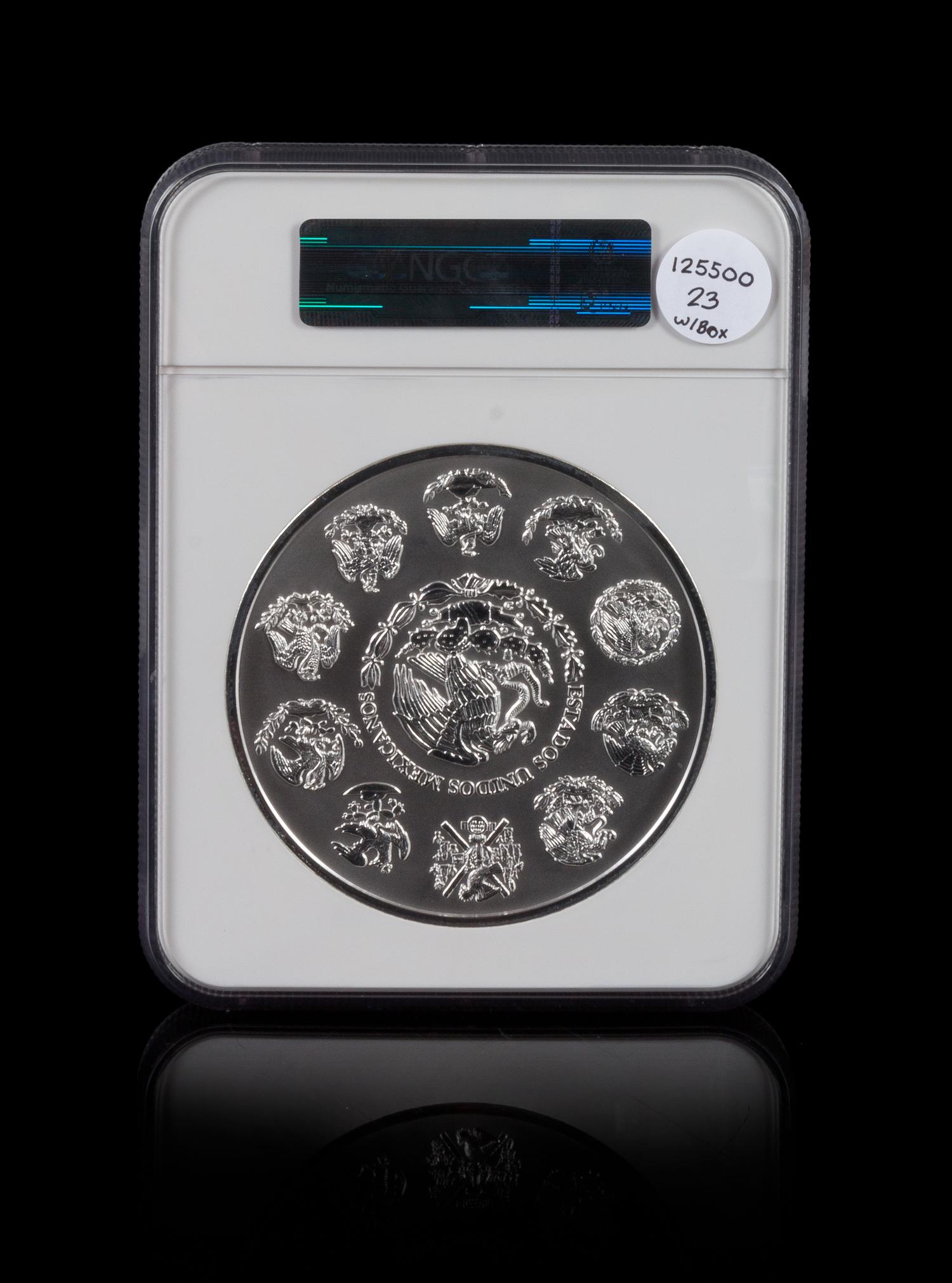 A Mexico 2010 Aztec Calendar 100 Peso 1 Kilogram Silver Proof
