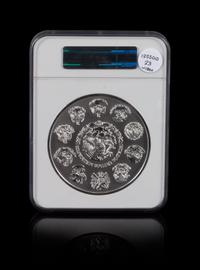 A Mexico 2010 Aztec Calendar 100 Peso 1 Kilogram Silver Proof