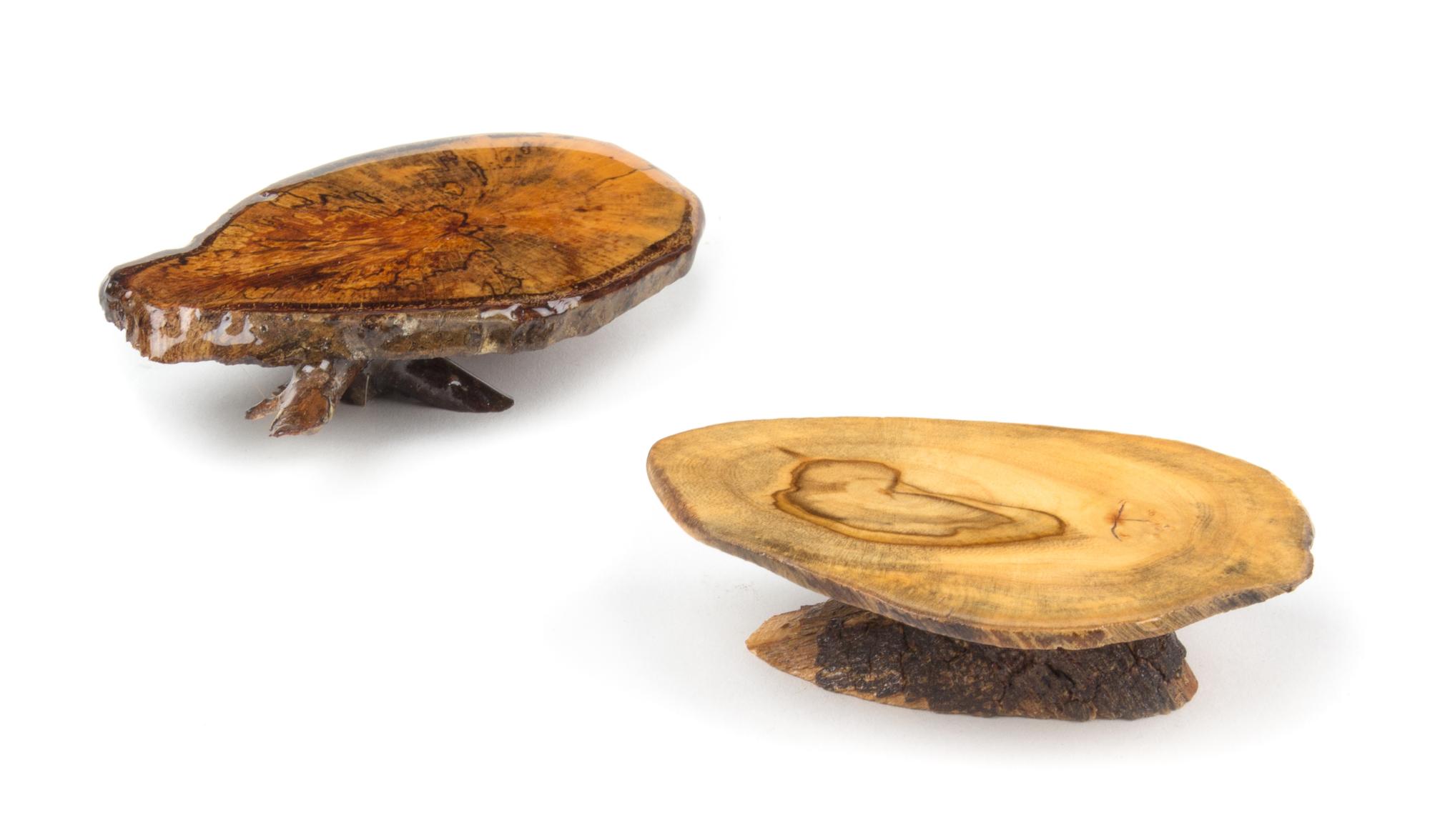 Two Occasional Tables Width of widest 3 5/8 inches.