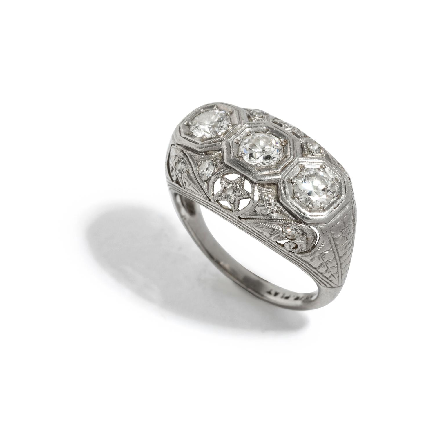 PLATINUM AND DIAMOND RING