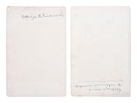 [WESTERN AMERICANA]. HUFFMAN, L.A., photographer. 2 photographs of cowboys. Miles, MT.