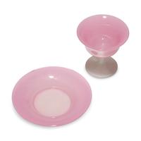 A Steuben Carder Rose Glass Table Service
