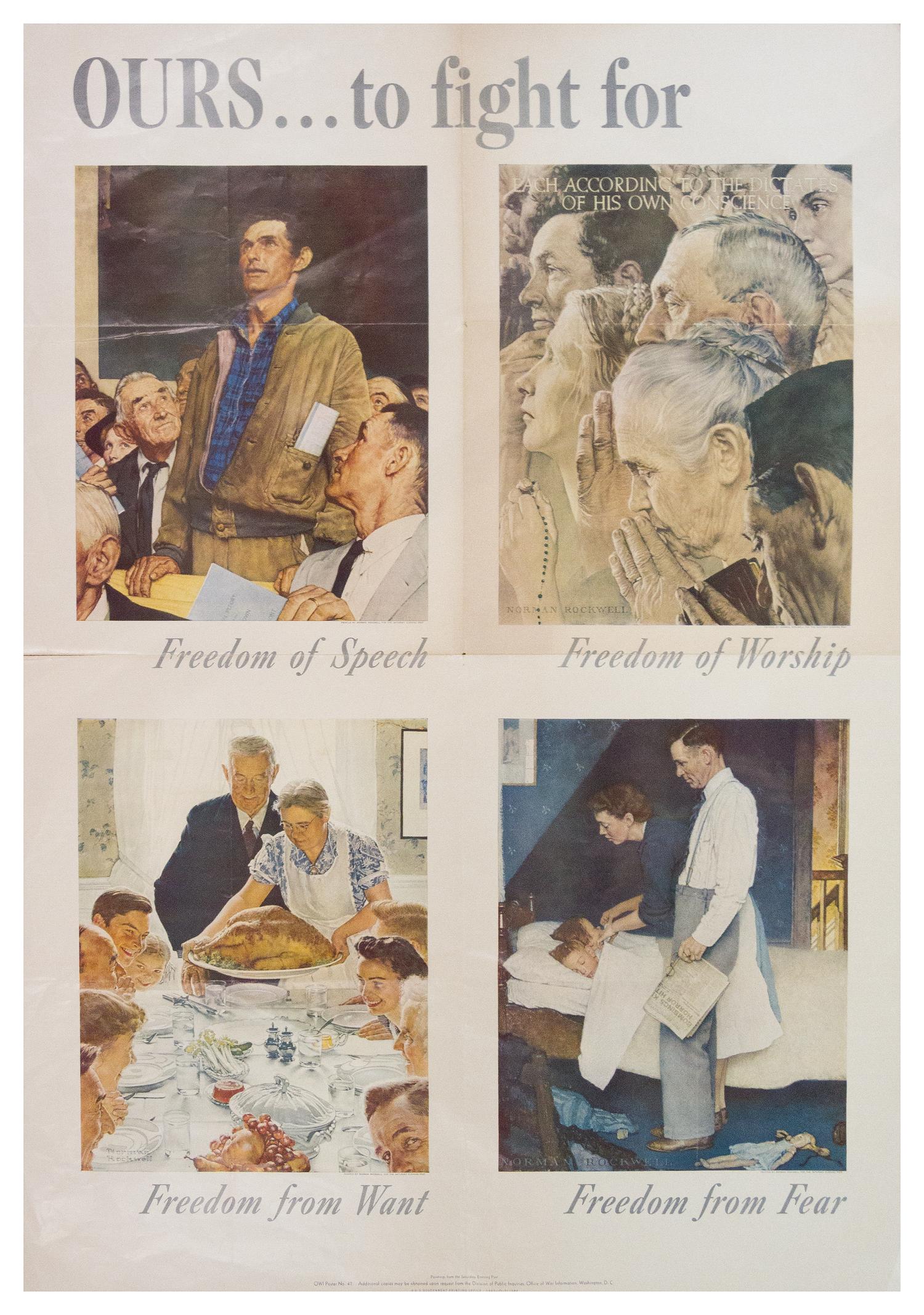 Norman Rockwell, Four Freedoms (4 posters)