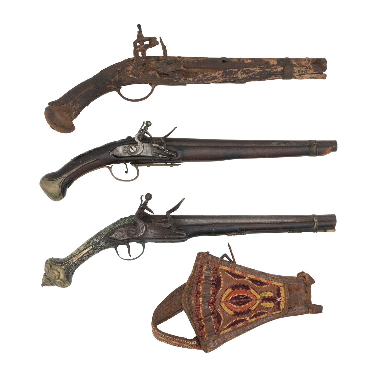 Lot of Three Ottoman Pistols
