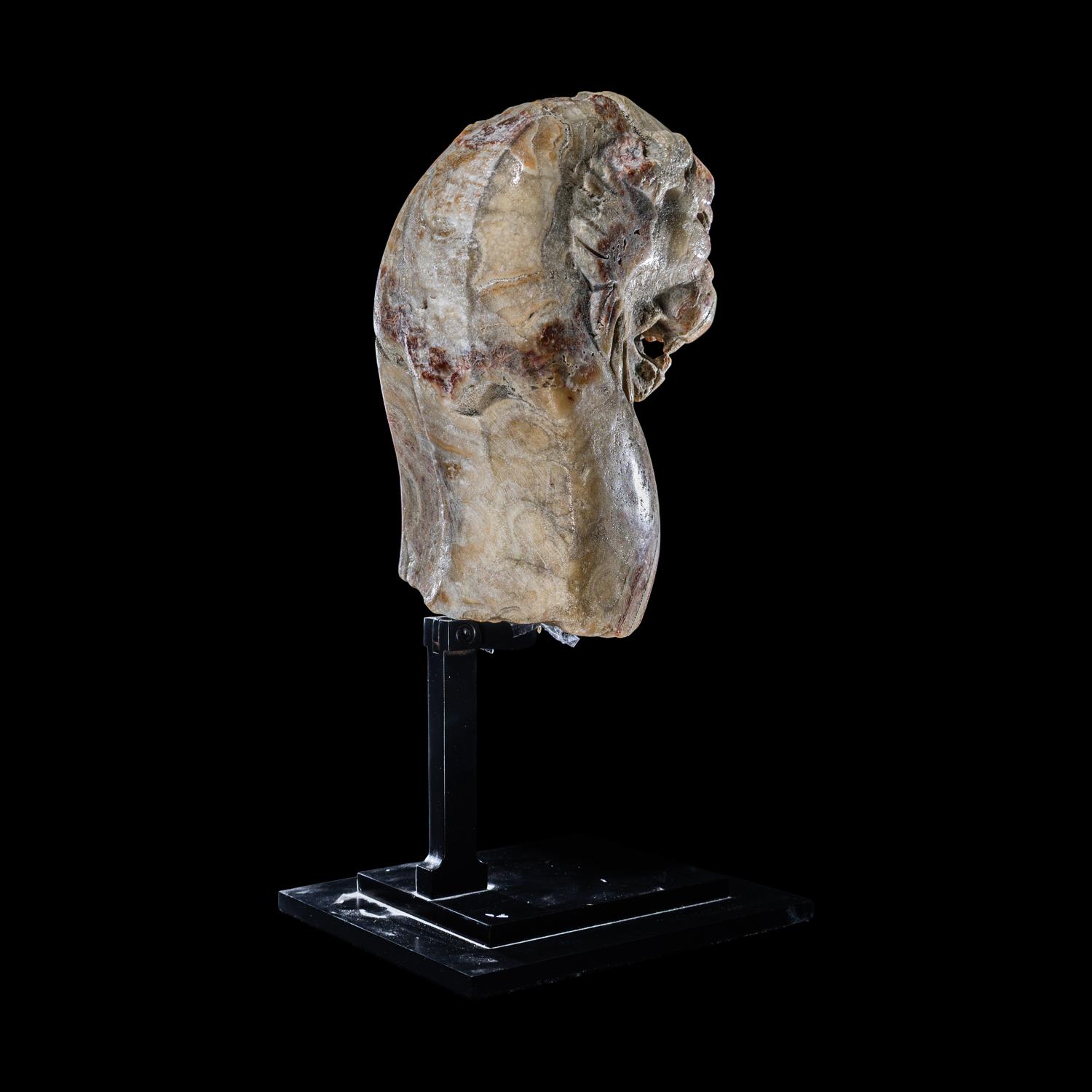 A Roman Alabaster Trapezophoros Fragment in the Form of a Panther
