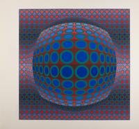 Purple and Blues and Kraft und Natur (a pair of prints)