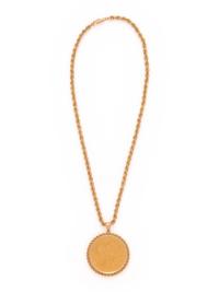YELLOW GOLD AND COIN NECKLACE