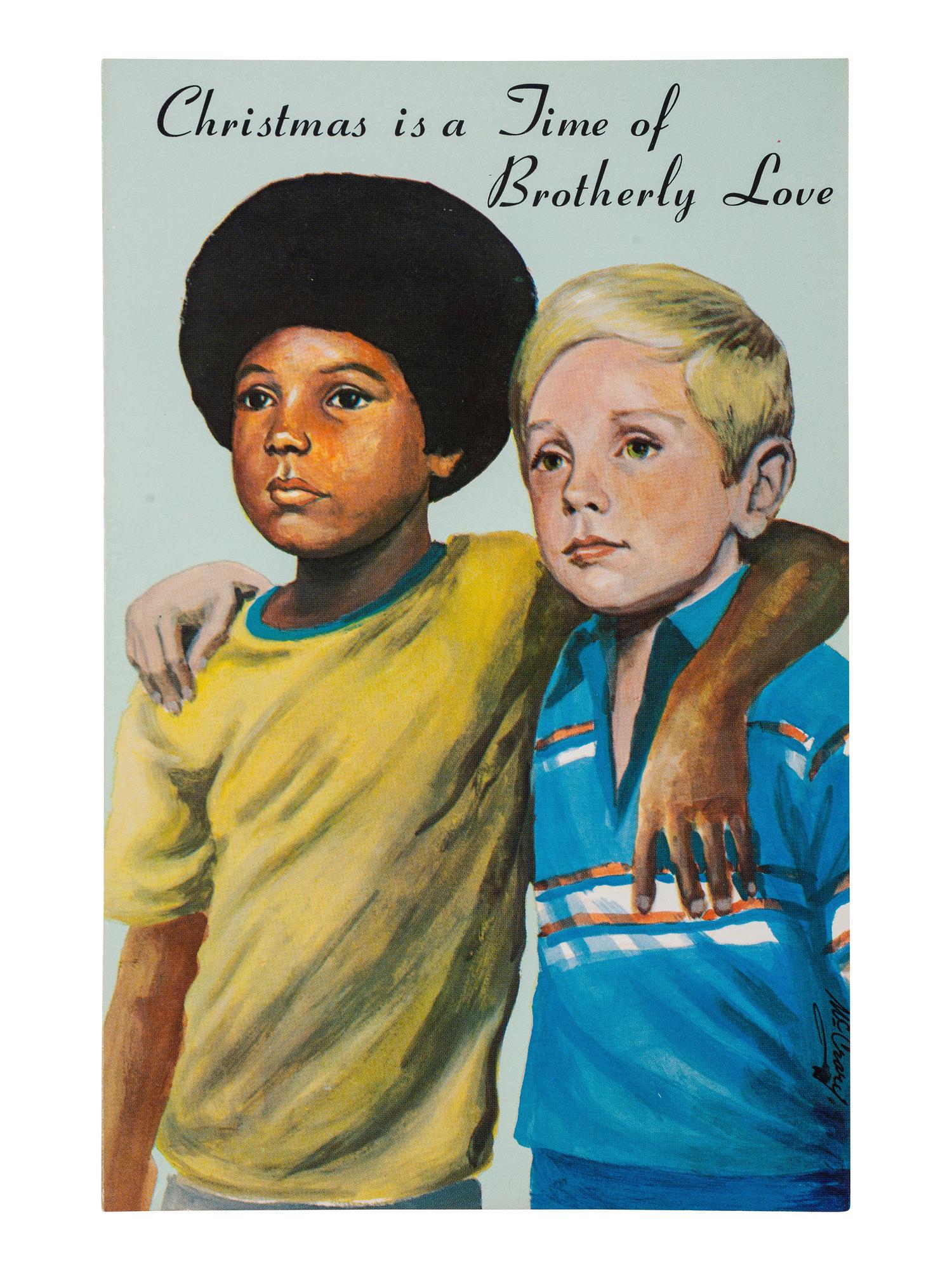 [CIVIL RIGHTS]. "Christmas is a Time of Brotherly Love." 20 unused Christmas cards featuring African American and white subjects. No. Brunswick, NJ: Harrowsmith, Inc., ca 1970.