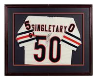 A Mike Singletary Signed Autograph Chicago Bears Jersey Presentation Formerly Displayed at Mike Ditka's Restaurant,