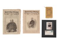 [CIVIL WAR]. CDVs with items related to significant figures incl. Union and Confederate loyalties.