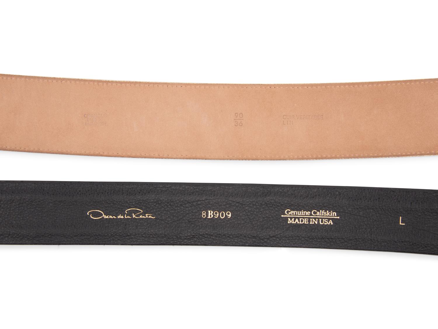 Two Designer Belts: Chanel and Oscar de la Renta, 2005
