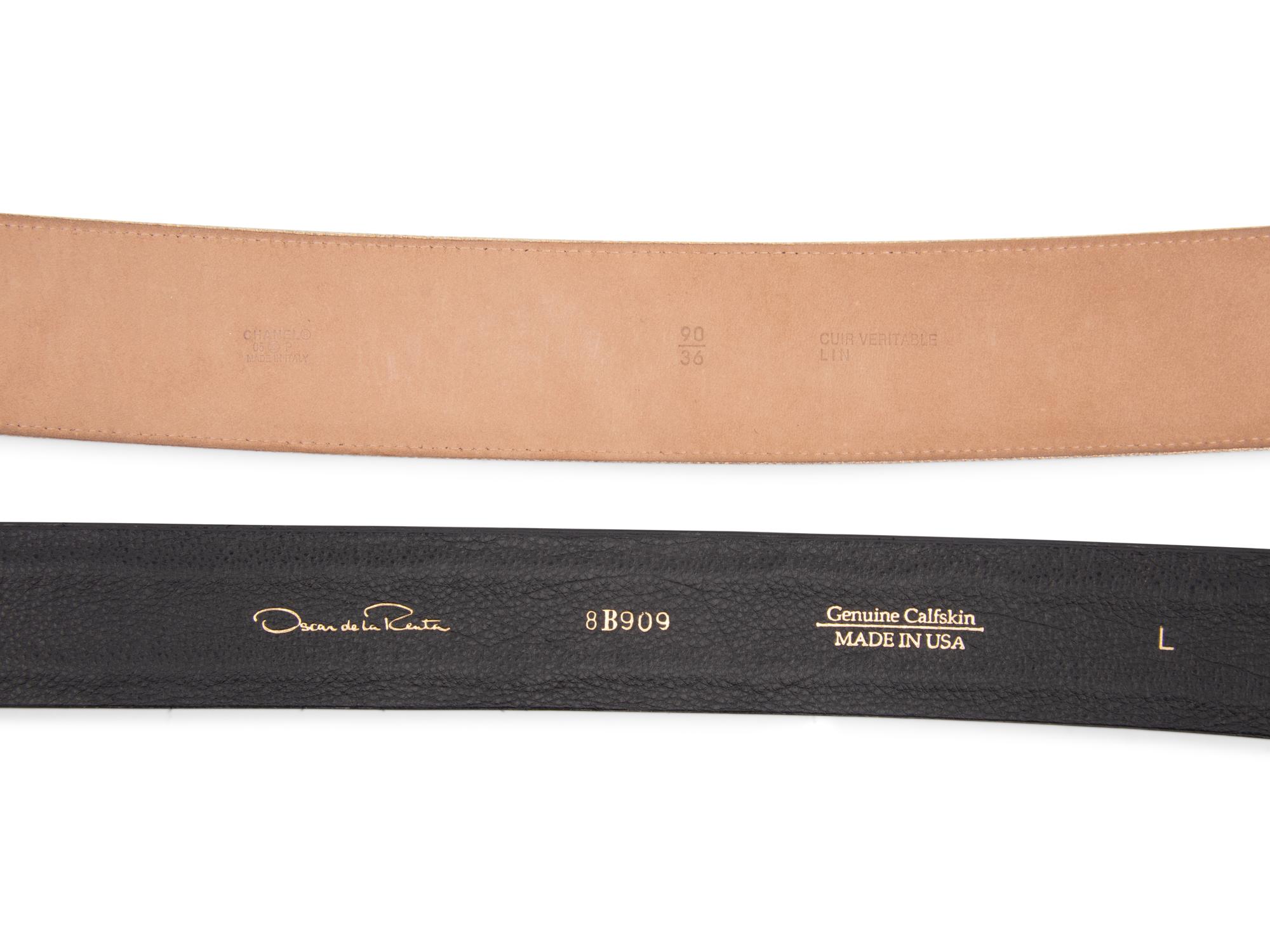 Two Designer Belts: Chanel and Oscar de la Renta, 2005