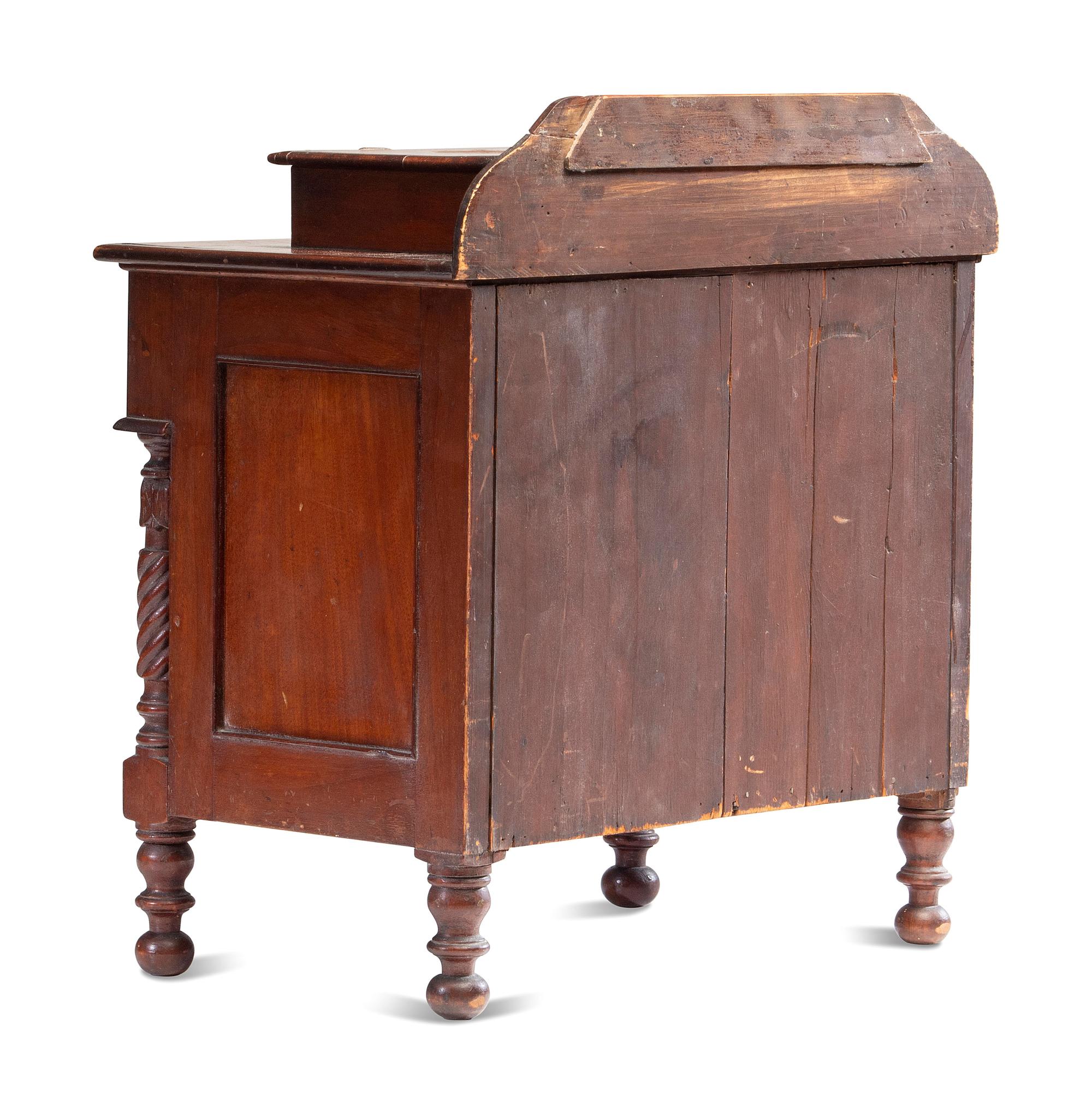 A Classical Diminutive Walnut and Birch Veneered Chest of Drawers, 19th Century