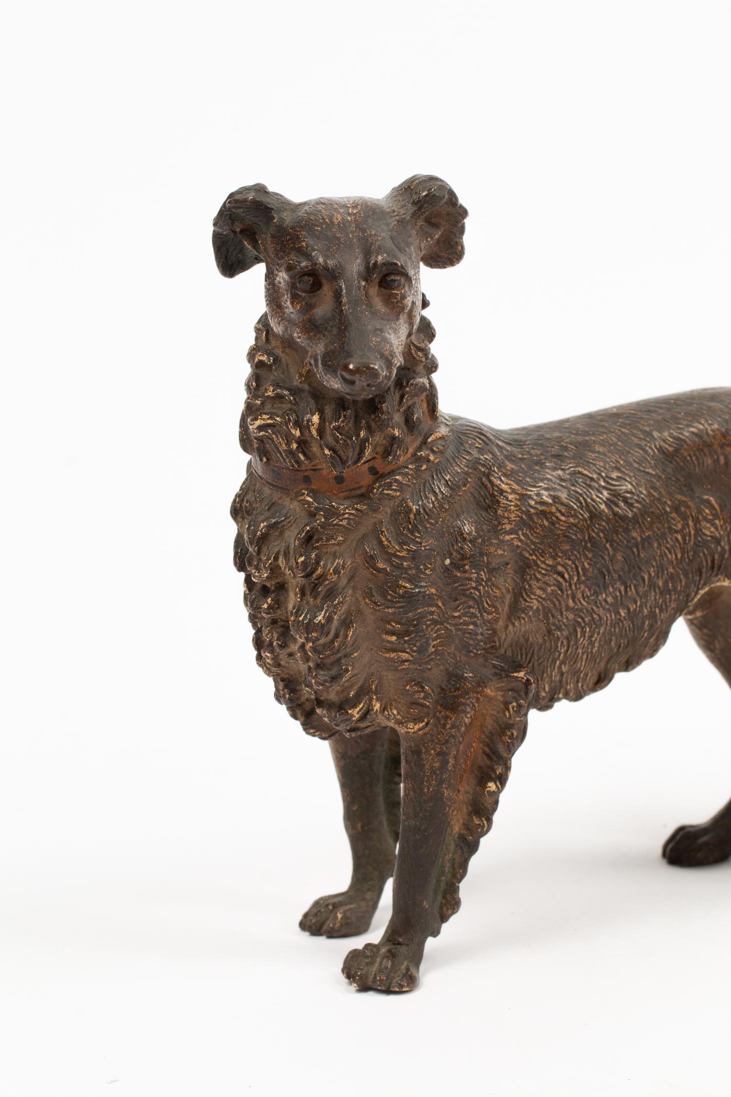 Three Austrian Cold Painted Bronze Dogs