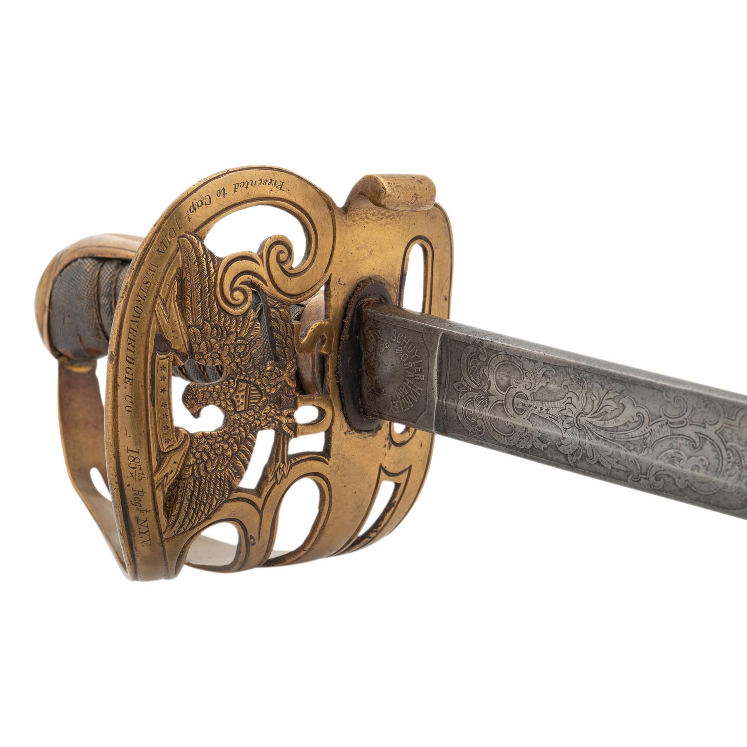 Schuyler, Hartley & Graham Retailed Clauberg Non-Regulation Staff & Field Officer's Sword of Capt. John Strowbridge - 158th NY Inf.