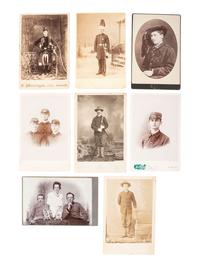 [MILITARIA]. 15 cabinet photographs of men in uniform, some armed.