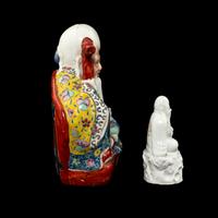 Two Chinese Porcelain Figures of Immortal of Longevity, Shoulao