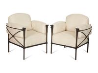 A Suite of Michael Taylor Arcadia Patinated Aluminum Outdoor Furniture