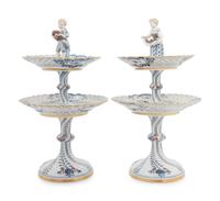 A Pair of Meissen Porcelain Tazze