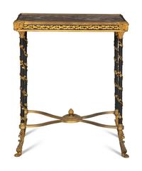 A French Gilt Bronze Mounted Ebonized Side Table