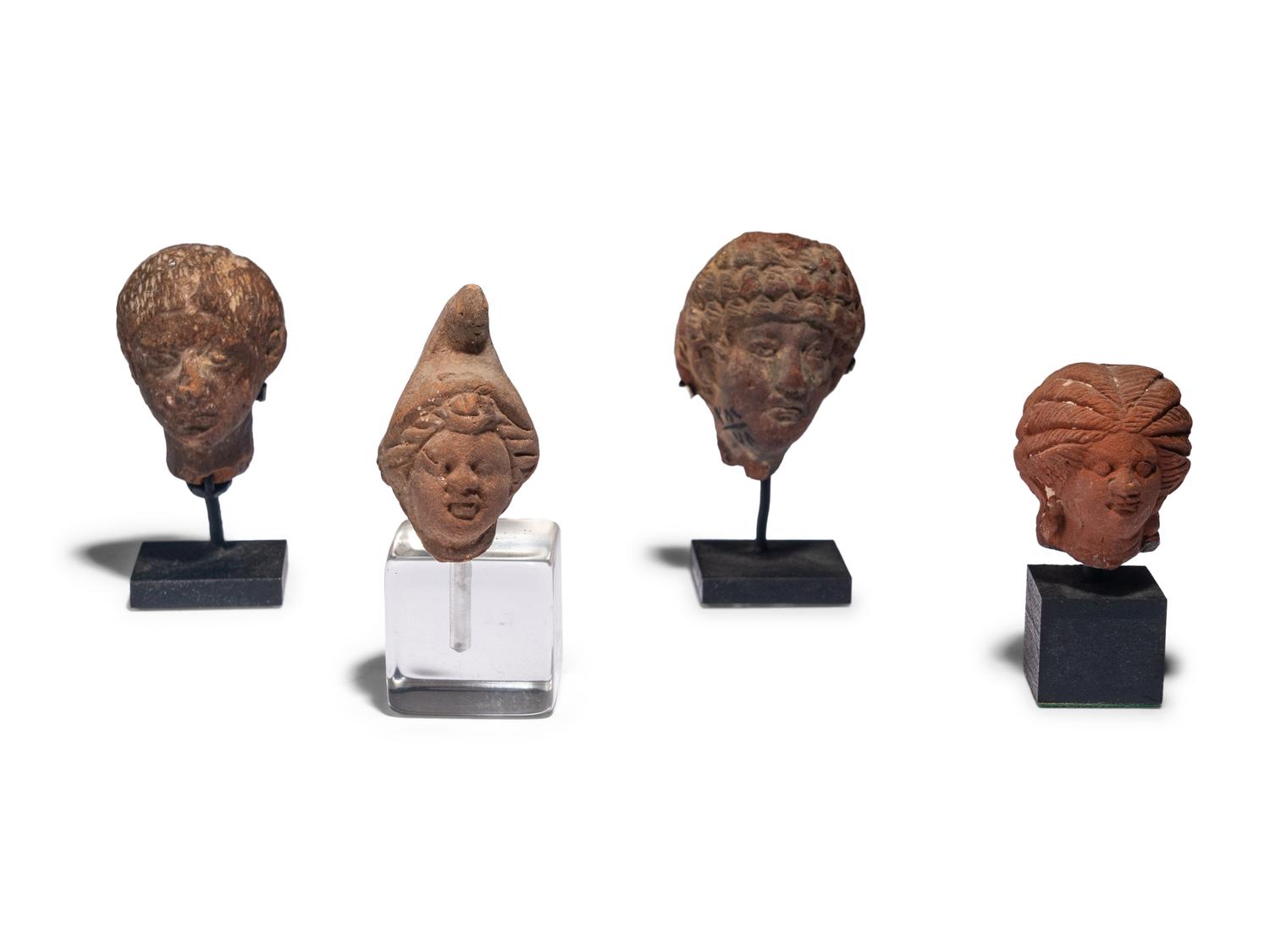 Nine Greco-Roman Terracotta Heads