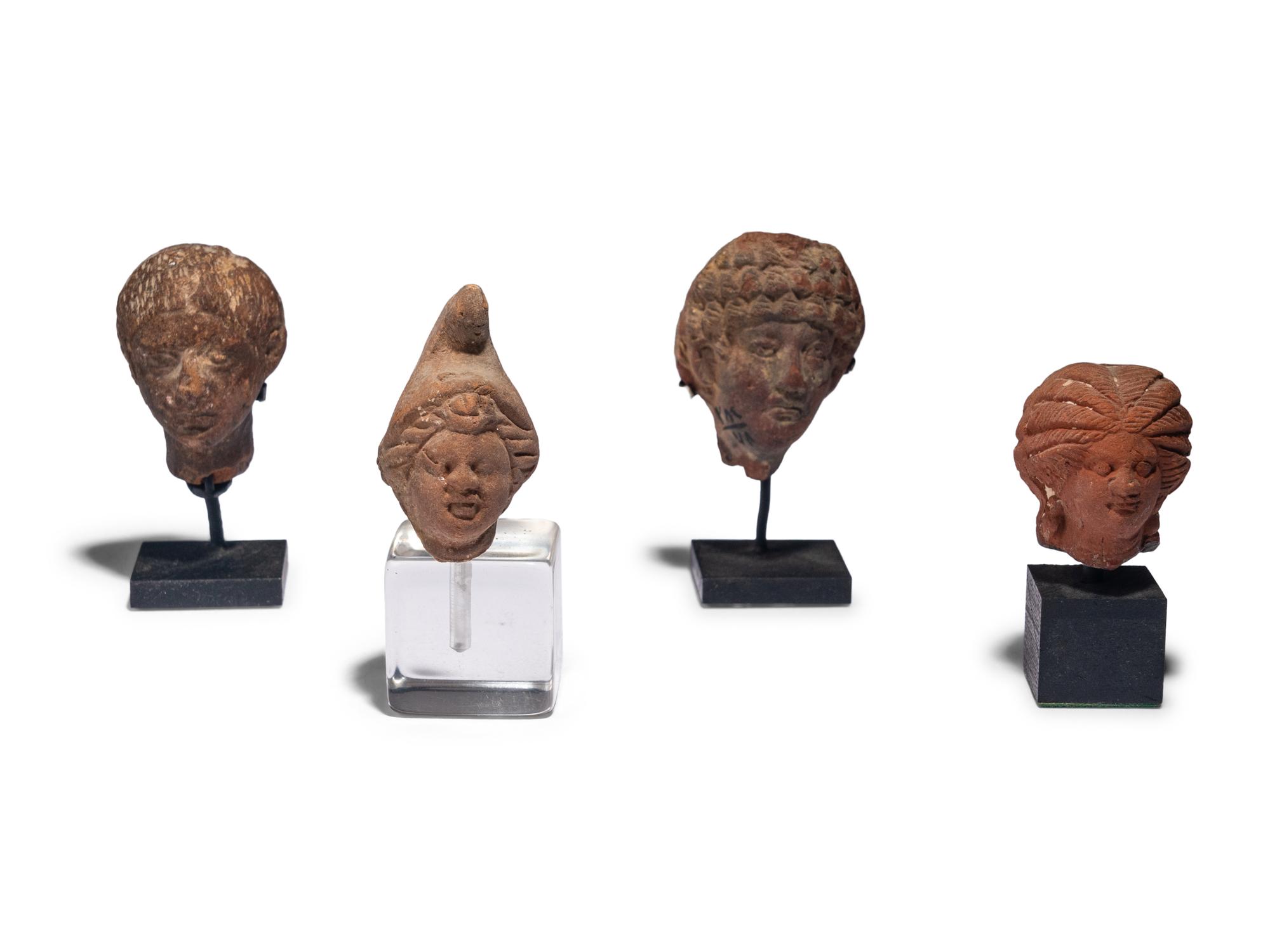 Nine Greco-Roman Terracotta Heads