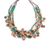 Southwestern Style Four Strand Charm Necklaces Length 30 inches