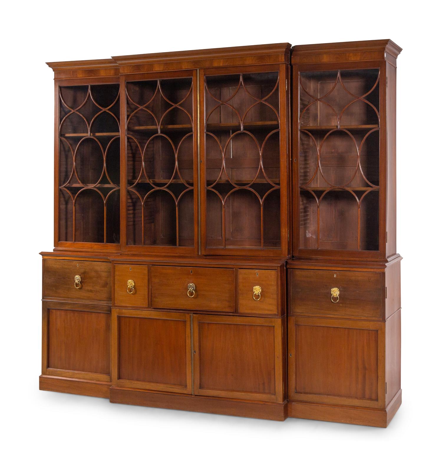 A Regency Mahogany Secretary Bookcase