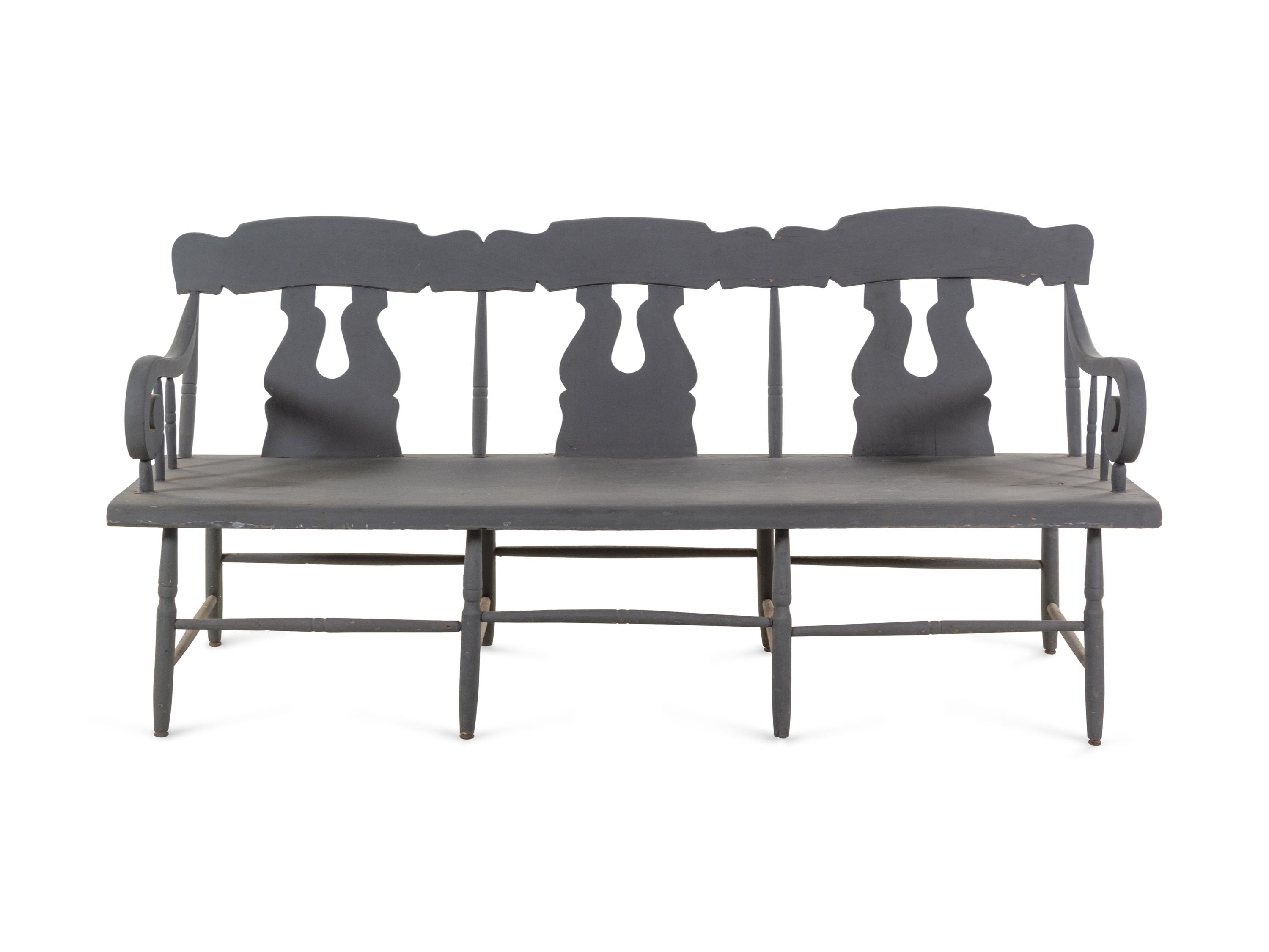A Late Federal Painted Bench