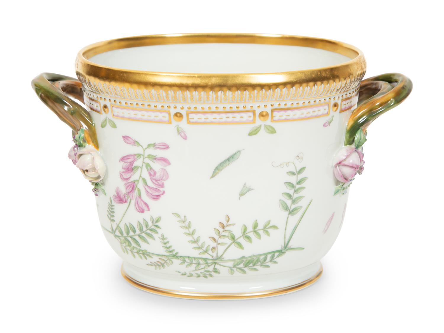 A Royal Copenhagen Flora Danica Porcelain Cache Pot