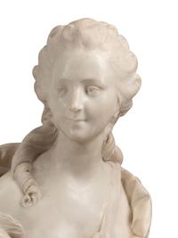 A French White Marble Bust of a Lady