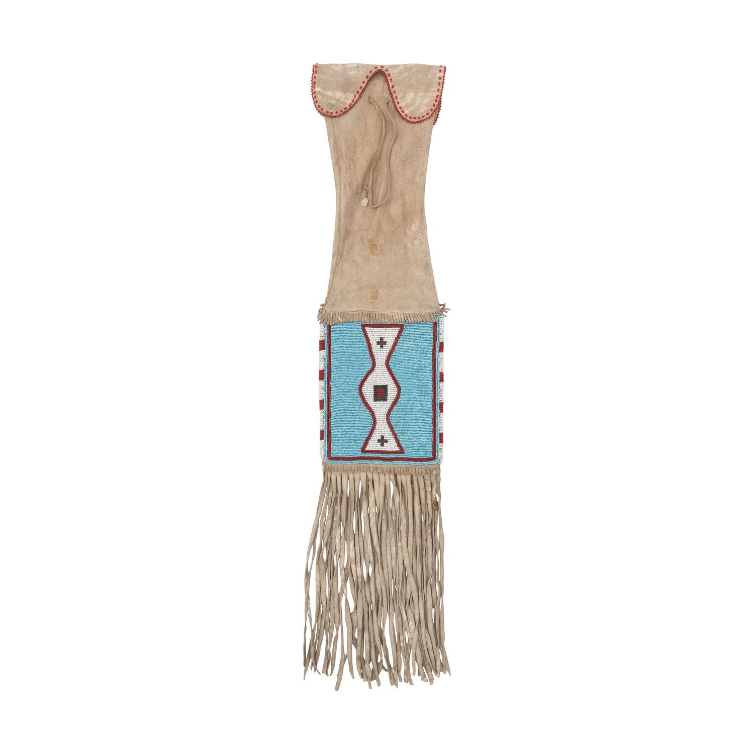 Plateau Beaded Hide Tobacco Bag