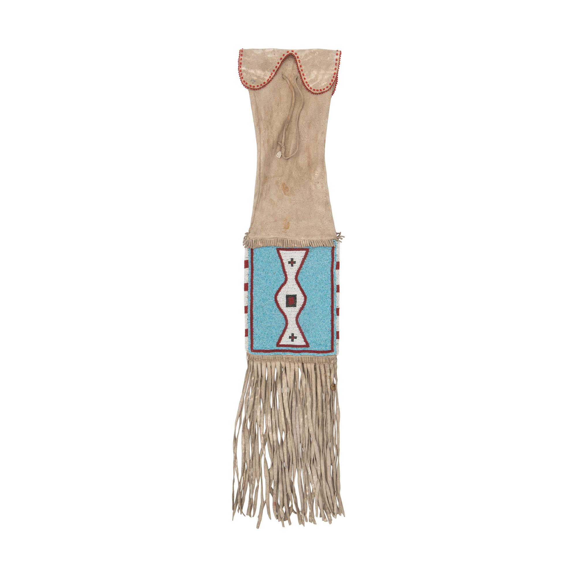 Plateau Beaded Hide Tobacco Bag