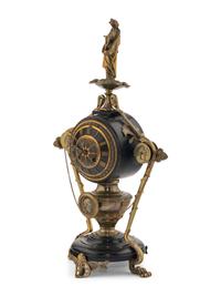 A French Neoclassical Bronze Mantel Clock