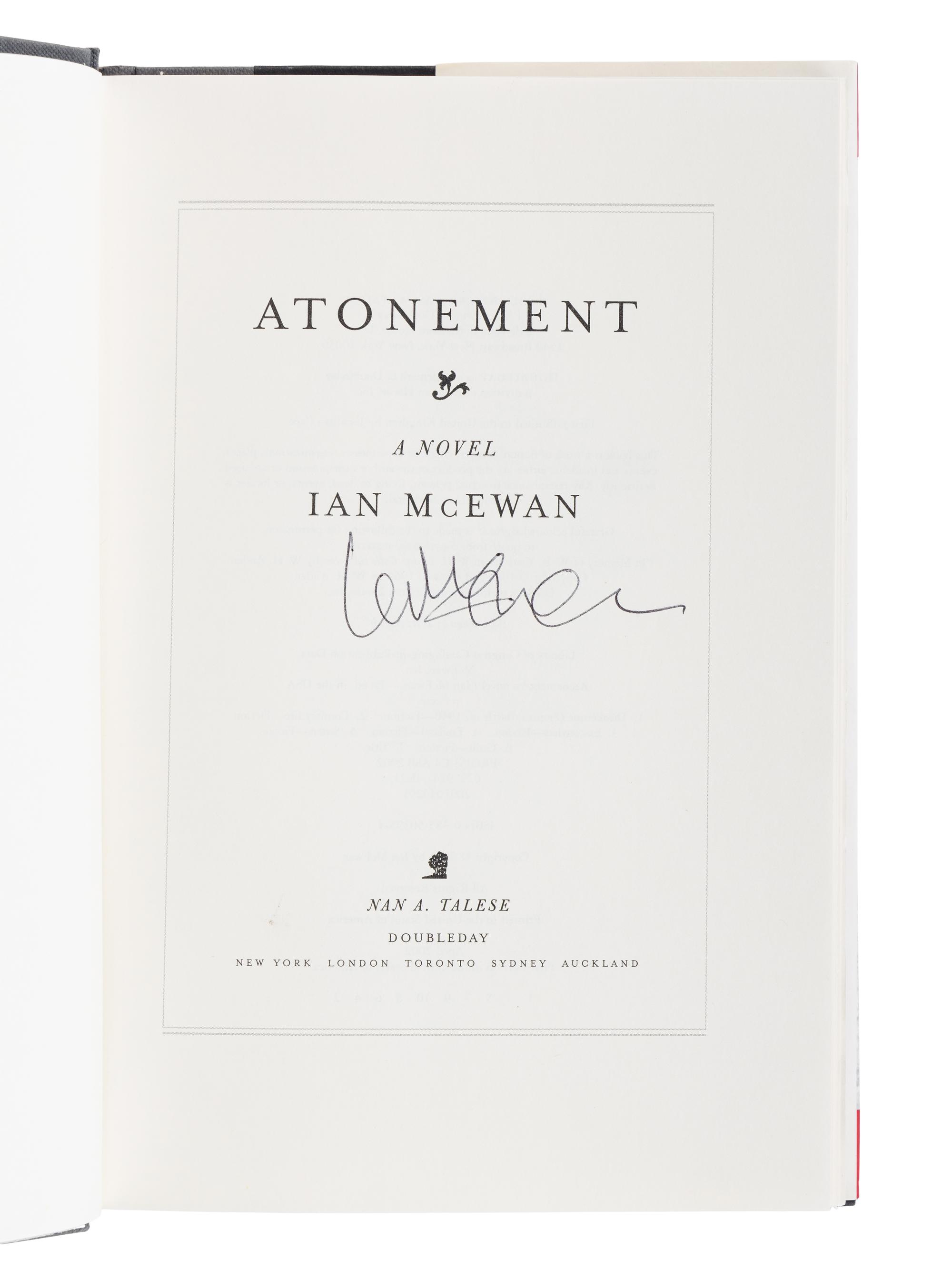 McEWAN, Ian (b. 1948). Enduring Love . London: Jonathan Cape, 1997.